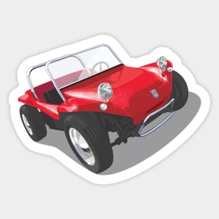 beach buggy in red Sticker